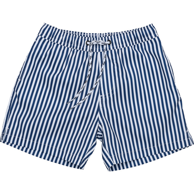 Denim Stripe Comfort Lined Swim Short