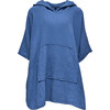 Denim Blue Beach Poncho - Cover-Ups - 1 - thumbnail