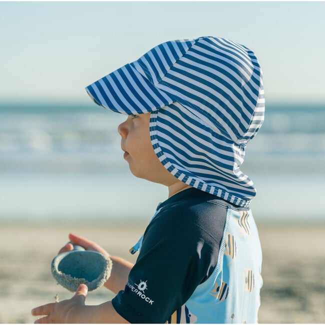 Denim Stripe Floating Flap Hat - Hats - 2