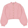 Women's Lila Petal Collar Cardigan, Milkshake - Cardigans - 1 - thumbnail