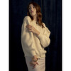 Women's Lila Petal Collar Cardigan, Vanila - Cardigans - 2
