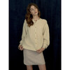 Women's Lila Petal Collar Cardigan, Vanila - Cardigans - 3