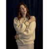 Women's Lila Petal Collar Cardigan, Vanila - Cardigans - 6