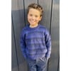 Oliver Striped Fisherman Sweater, Blue Combo - Sweaters - 2