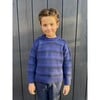 Oliver Striped Fisherman Sweater, Blue Combo - Sweaters - 3