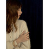 Women's Lila Petal Collar Cardigan, Vanila - Cardigans - 7