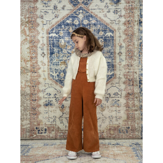 Lila Petal Collar Cardigan, Vanila - Cardigans - 5