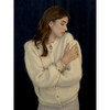 Women's Lila Petal Collar Cardigan, Vanila - Cardigans - 12