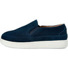 Marty Suede Slip-On Sneakers, Navy - Sneakers - 1 - thumbnail