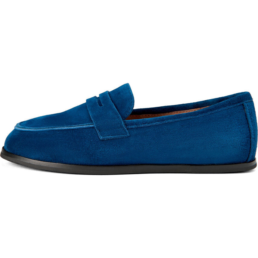 Ryan Suede Loafers, Navy - Loafers - 1
