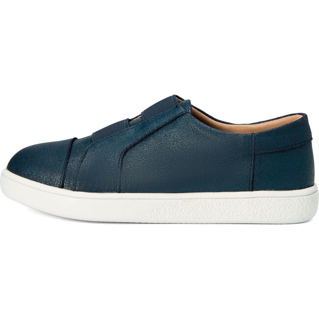 Connor Supple Leather Elasticated Webbing Strap Sneakers, Navy