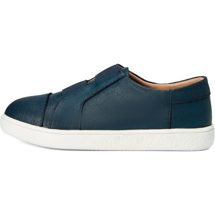 Connor Supple Leather Elasticated Webbing Strap Sneakers, Navy - Sneakers - 1