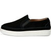 Marty Suede Slip-On Sneakers, Black - Sneakers - 1 - thumbnail