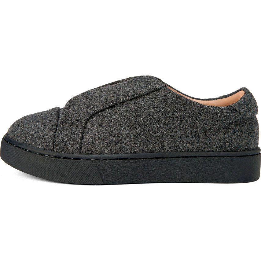 Frank Wool Elasticated Webbing Strap Slip-On Boots, Dark Grey - Loafers - 1