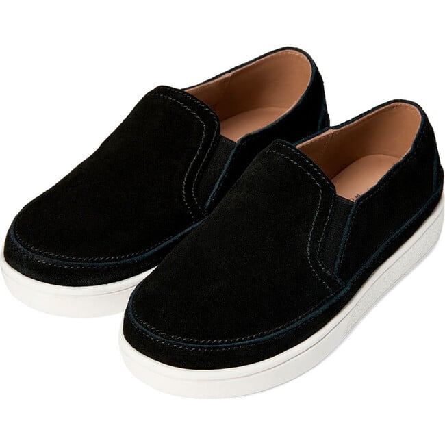 Marty Suede Slip-On Sneakers, Black - Sneakers - 2