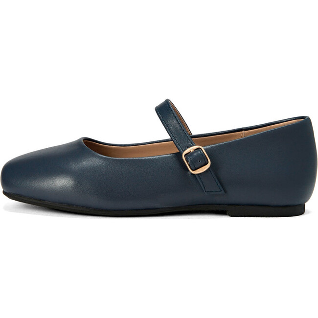 Mandy Rounded Square Toe Mary Jane Ballet Flats, Navy