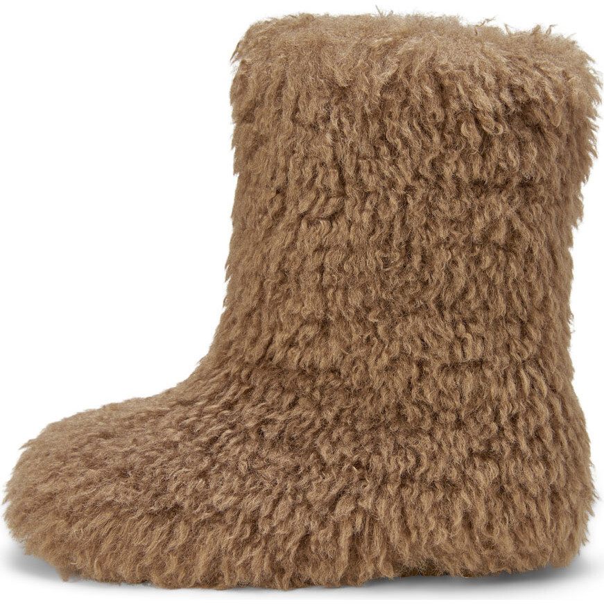 Yuki Midi Wool Lined Faux Fur Boots, Brown - Boots - 1