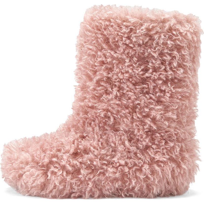 Yuki Midi Wool Lined Faux Fur Boots, Pink - Boots - 1