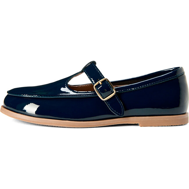Hannah 2.0 Glossy Leather T-Bar Strap Shoes, Navy