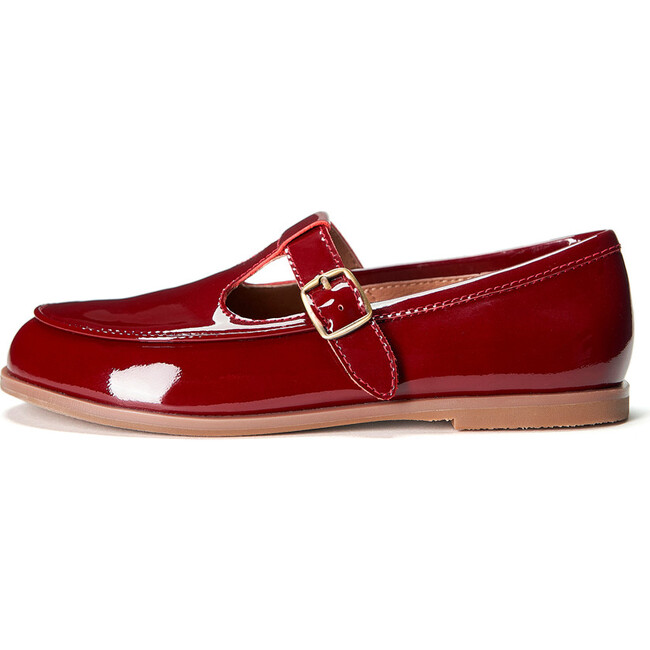 Hannah 2.0 Glossy Leather T-Bar Strap Shoes, Burgundy