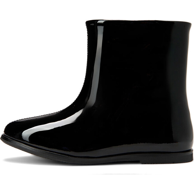 Lila Patent Leather Straight Boots, Black