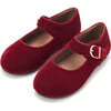 Juni Velvet Round-Toe Mary Jane Shoes, Red - Mary Janes - 2