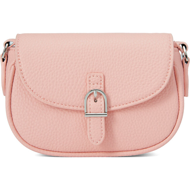 Shae Mini Leather Crossbody Buckled Bag, Pink