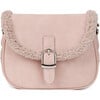 Shae Suede Crossbody Buckled Bag, Pink - Bags - 1 - thumbnail