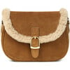 Shae Suede Crossbody Buckled Bag, Camel - Bags - 1 - thumbnail