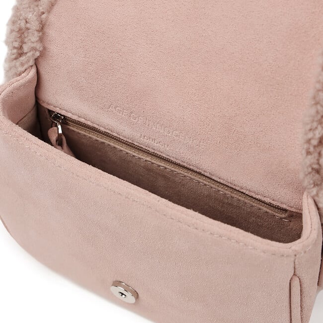 Shae Suede Crossbody Buckled Bag, Pink - Bags - 3