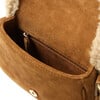 Shae Suede Crossbody Buckled Bag, Camel - Bags - 3