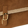 Sansa Shearling Fur Piped Suede School Bag, Camel - Backpacks - 5