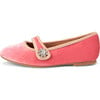 Fifi Velvet Almond Toe Mary Jane Ballerina Shoes, Pink & Beige - Mary Janes - 1 - thumbnail