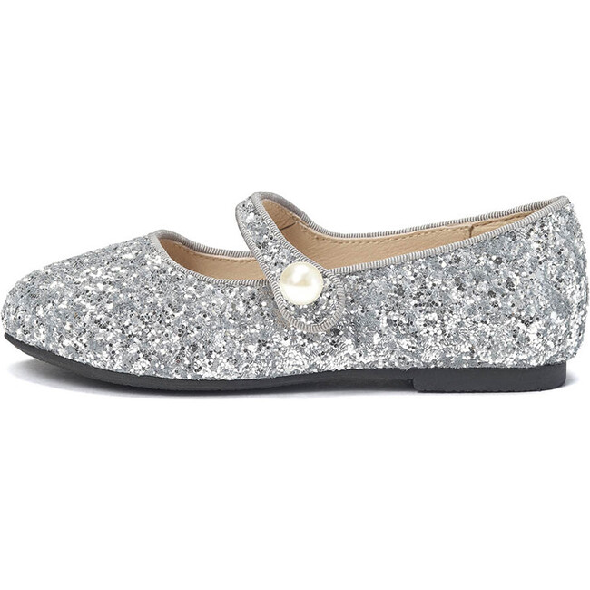 Elin Glitter Mary Jane Shoes, Silver