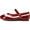 Erica Retro Glossy Patent Leather Mary Jane Shoes, Burgundy - Mary Janes - 1 - thumbnail