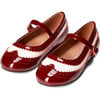 Erica Retro Glossy Patent Leather Mary Jane Shoes, Burgundy - Mary Janes - 2