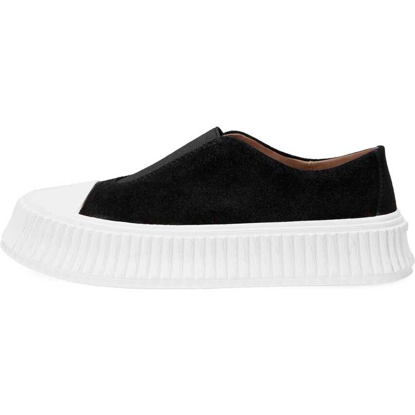 Archi Suede Slip-On Sneakers, Black - Sneakers - 1