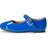 Clover Polished Leather Mary Jane Shoes, Blue - Mary Janes - 1 - thumbnail