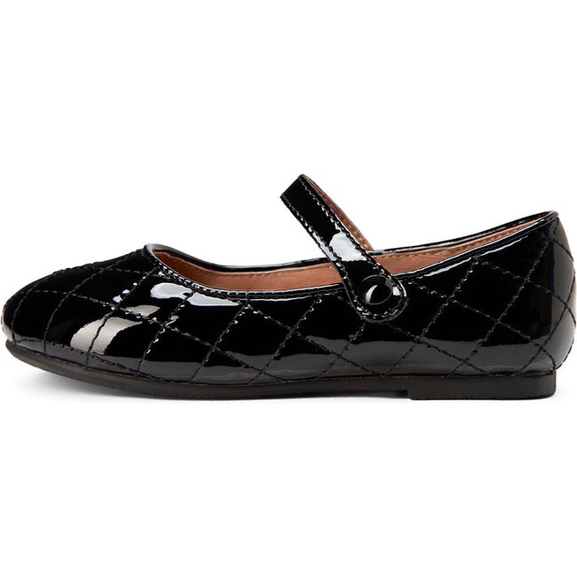 Coco Patent Leather Quilt Mary Jane Shoes, Black