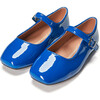 Clover Polished Leather Mary Jane Shoes, Blue - Mary Janes - 2