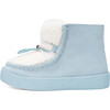 Aspen Fluffy Shearling Suede Boots, Blue - Boots - 1 - thumbnail