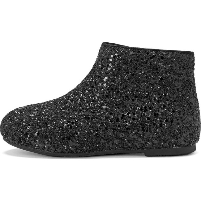 Chiara Glitter Zipped Boots, Black