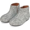 Chiara Glitter Zipped Boots, Silver - Boots - 2