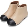 Chiara 2.0 Retro 2-Coloured Leather Boots, Beige & Black - Boots - 2