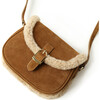 Shae Suede Crossbody Buckled Bag, Camel - Bags - 5