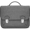 Boston Wool School Bag, Grey - Backpacks - 1 - thumbnail