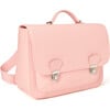 Boston Leather School Bag, Pink - Backpacks - 4