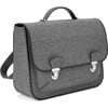 Boston Wool School Bag, Grey - Backpacks - 4