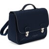 Boston Wool School Bag, Navy - Backpacks - 5