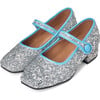 Agnese 2.0 Heeled 2-Colored Glitter Mary Jane Shoes, Silver & Blue - Mary Janes - 2